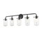 Z-Lite Delaney 5 Light Vanity, Matte Black & Clear 471-5V-MB - alternate 5
